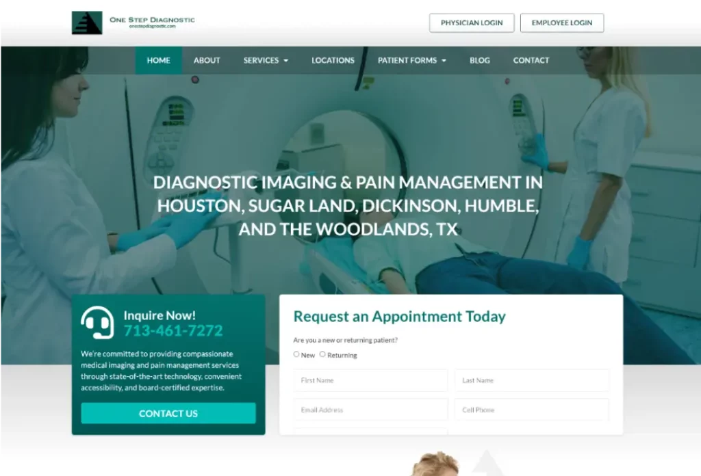 one step diagnostic website first fold